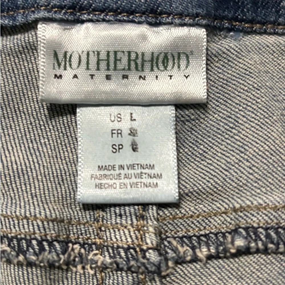 Motherhood Maternity Stretch Bootcut Trouser Jeans Dark Wash Long Inseam Large